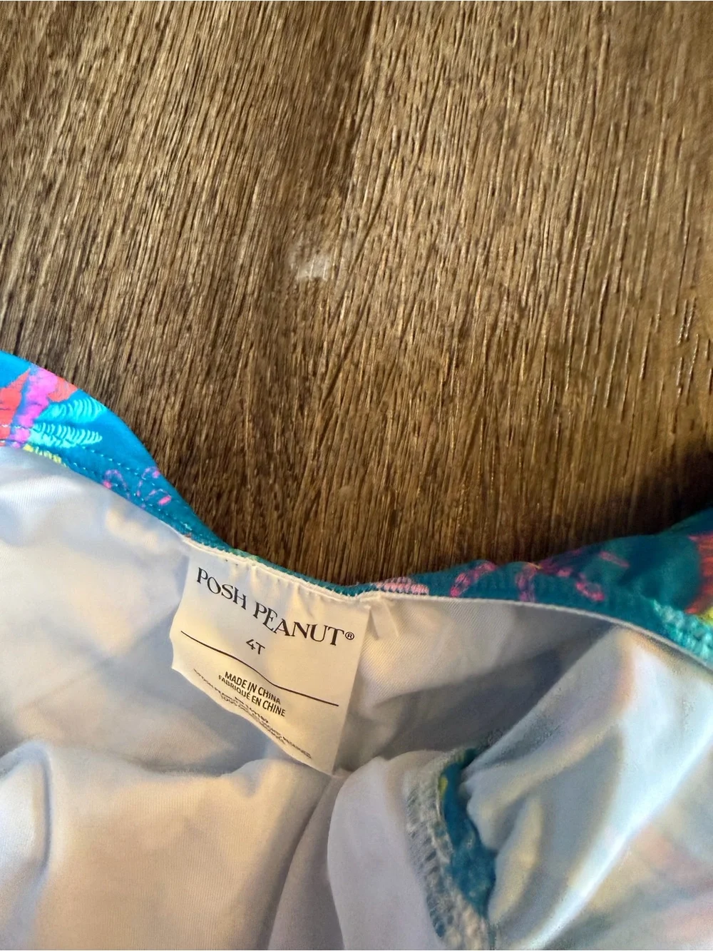 Posh Peanut tropical One Piece Ruffled Flutter Sleeve Swimsuit Size 4